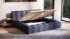 Polsterbett Doppelbett Bett LIZETH 180x200cm in Stoff Perfect Harmony Dunkelblau Bild 2