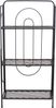 Metall Standregal 60x28x120 cm Schwarz – 3 Ablagen Gitterböden – Balkon/Terrasse Bild 3