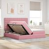vidaXL LED-Speicherbett mit Matratze Rosa 180 x 200 cm Samt 3372910 Bild 4