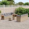 vidaXL Gartensofa-set mit Kissen 12 pcs Beige und Hellgrau Poly-Rattan 3365102 Bild 3