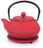 ECHTWERK Geschirr-Set Teeservice im Vintage-Design (4-tlg), Gusseisen, Teekanne 1,1L, Sieb abnehmbar, Teebereiter, Untersetzer + 2 Teetassen Bild 3