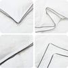 vidaXL Bettwäsche-Set Weiß 155 x 200 cm Baumwolle, Bambus, Polyester 3431527 Bild 5