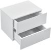 Nachttisch Amberg 40 x 29 x 30 cm Hängeregal mit 2 Schubladen Weiß Bild 2