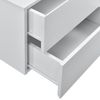 Nachttisch Amberg 40 x 29 x 30 cm Hängeregal mit 2 Schubladen Weiß Bild 5