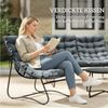 Outsunny Sitzgruppe 4 Personen mit 2er Sofa, Sessel, Beistelltisch, Sitzkissen, (Stahl Gartenmöbel Set 4, 4-tlg, wetterfest Balkonmöbel-Set), für Garten, Terrasse, Balkon, Grau Bild 4