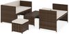 vidaXL 5-tlg. Garten-Lounge-Set mit Auflagen Poly Rattan Braun 48133 Bild 2