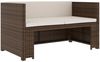 vidaXL 5-tlg. Garten-Lounge-Set mit Auflagen Poly Rattan Braun 48133 Bild 3