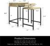 Beistelltisch >Krister< Schublade, Eiche Dekor / Metall schwarz - 55x67x39cm (BxHxT) Bild 2
