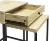 Beistelltisch >Krister< Schublade, Eiche Dekor / Metall schwarz - 55x67x39cm (BxHxT) Bild 3