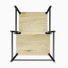 Beistelltisch >Krister< Schublade, Eiche Dekor / Metall schwarz - 55x67x39cm (BxHxT) Bild 4