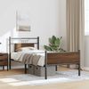 vidaXL Bettgestell ohne Matratze Braun Eiche 80x200 cm Holzwerkstoff 4107025 Bild 5