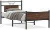 vidaXL Bettgestell ohne Matratze Braun Eiche 80x200 cm Holzwerkstoff 4107025 Bild 2