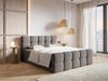 Selsey 'Cloudy' Boxbett mit Bettkästen, Matratze, Topper, Bouclé-Bezug, grau, 140x200 cm Bild 3