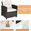 COSTWAY Gartenlounge-Set, (3-tlg, 2 Sessel & 1 Tisch), mit Kissen, Balkonset Bild 3