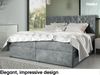 MEBLINI Boxspringbett BILBAO 200x200 cm mit Bettkasten – H3/Dunkelgrau Samt Polsterbett - Gepolstert Doppelbett mit Matratze und Topper - Polsterbett mit Stauraum - Bett mit Kopfteil – Stauraumbett Bild 3