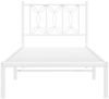vidaXL Bettgestell mit Kopfteil Metall Weiß 90x190 cm 376169 Bild 4