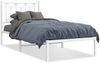 vidaXL Bettgestell mit Kopfteil Metall Weiß 90x190 cm 376169 Bild 2