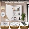 Furnishings Home Badezimmerspiegelschrank Badezimmerspiegelschrank Spiegelschrank Hängeschrank 50x70x15 cm (Einstellung der warmen und kalten Farbtemperatur 3000/4500/6400K) inkl. LED-Beleuchtung, Stecker, Touchschalter, Beschlagfrei Bild 3