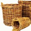 Dickes CL Rattan Korb CESTINO natural ca.D35xH45cm Griffe Pflanzkorb Wäschekorb Bild 5