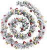 vidaXL Weihnachtsgirlande mit Kugeln und LED-Leuchten Grün 10 m PVC 4019673 Bild 2