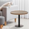 CLP Beistelltisch Aspen runde Tischplatte mit schwarzem Metallgestell,braun L Bild 3