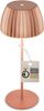 BRILONER - Riffle LED Tischlampe kabellos IP44 mit Lichtkante, 14,5x36,5 cm, Touchdimmer, Akku tauschbar, Nachttischlampe, Leselampe, LED Lampe, Akku Lampe, German Design Award Winner, Kupferfarbig Bild 3
