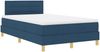 vidaXL LED Boxspringbett mit LED-Lichtleisten Blau 120 x 190 cm Stoff 3342351 Bild 2