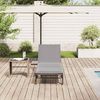 vidaXL Sonnenliege mit Auflage Beige Poly Rattan 4104082 Bild 3