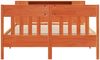 vidaXL Massivholzbett mit Regal ohne Matratze Wachsbraun 140x190 cm 3323190 Bild 4