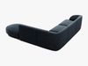 Micadoni 6-Sitzer Ecke rechts Sofa Miley | Beinfarbe Black Plastic, Königsblau, Chenille Bild 3