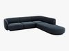 Micadoni 6-Sitzer Ecke rechts Sofa Miley | Beinfarbe Black Plastic, Königsblau, Chenille Bild 2