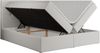 Boxspringbett, Doppelbett Matratze und Topper, Polsterbett - CENTOS - 200x200cm - Weiß Kunstleder - H3 Bild 4