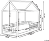 Kinderbett Haus Kiefernholz COSSAYE 90 x 200 cm Weiß Bild 2