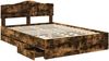 vidaXL Bettrahmen Geräucherte Eiche 140 x 190 cm Ingenieurs Holz 3413009 Bild 5