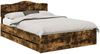 vidaXL Bettrahmen Geräucherte Eiche 140 x 190 cm Ingenieurs Holz 3413009 Bild 2