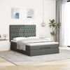 vidaXL Ottoman-Bett mit Matratze & LEDs Dunkelgrau 140x200 cm Stoff 3314094 Bild 4
