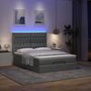 vidaXL Ottoman-Bett mit Matratze & LEDs Dunkelgrau 140x200 cm Stoff 3314094 Bild 3