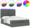vidaXL Ottoman-Bett mit Matratze & LEDs Dunkelgrau 140x200 cm Stoff 3314094 Bild 5