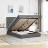 vidaXL Ottoman-Bett mit Matratze & LEDs Dunkelgrau 140x200 cm Stoff 3314094 Bild 1