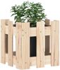 vidaXL Pflanzkübel Lattenzaun-Design 30x30x30 cm Massivholz Kiefer 832442 Bild 3