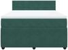 vidaXL Boxspringbett mit Matratze Dunkelgrün 160x200 cm Samt 3287785 Bild 4
