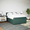 vidaXL Boxspringbett mit Matratze Dunkelgrün 160x200 cm Samt 3287785 Bild 3