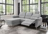 Ecksofa >Ludwigshafen< Motor-funktion, Kopfstütze, Stauraum, silber - 231x113x165 (BxHxT) Bild 2