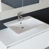 Roomart ATLANTIC-100 Badmöbel Set– 4-teiliges Badezimmermöbel Set - Waschbeckenunterschrank mit Keramikwaschbecken, Spiegelschrank & Hochschrank - H 45 x B 45 x T 100 cm • Weiß Bild 5