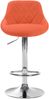 CLP Barhocker Lazio Stoff höhenverstellbar und 360 Grad drehbar,orange chrom Bild 3