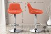 CLP Barhocker Lazio Stoff höhenverstellbar und 360 Grad drehbar,orange chrom Bild 2