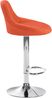 CLP Barhocker Lazio Stoff höhenverstellbar und 360 Grad drehbar,orange chrom Bild 4