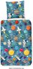 Good Morning Biber Bettwäsche 135 X 200 cm + 1 x 80 X 80 cm Spaceworld blau Bild 5