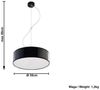 Pendelleuchte, Schwarz, PVC Bild 2