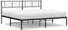 vidaXL Bettgestell mit Kopfteil, Metall, Schwarz, 200x200 cm Bild 2